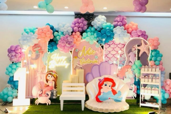 Royal Underwater Paradise Mermaid theme birthday decoration in Pune _Akshara Event