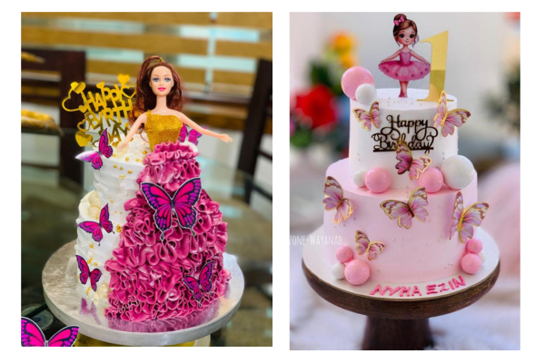  Barbie Doll Topper Cake for Birthday Celebration