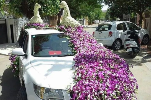 Luxury Customized Wedding Car Decoration | Aakshara Events