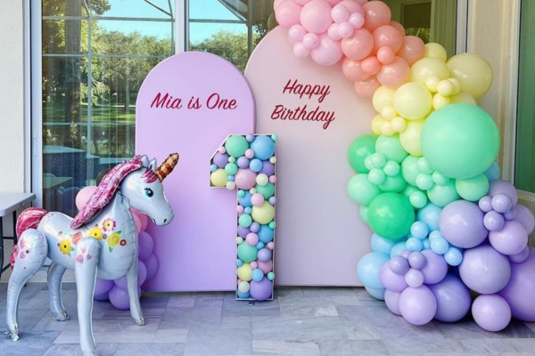 Enchanted Unicorn birthday decoration package in Pune by Akshara Events