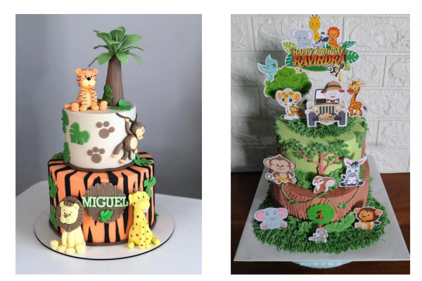  Jungle Theme Birthday Cake by Akshara Events 