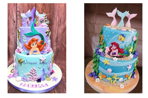 Enchanted Mermaid Splash Cake Design