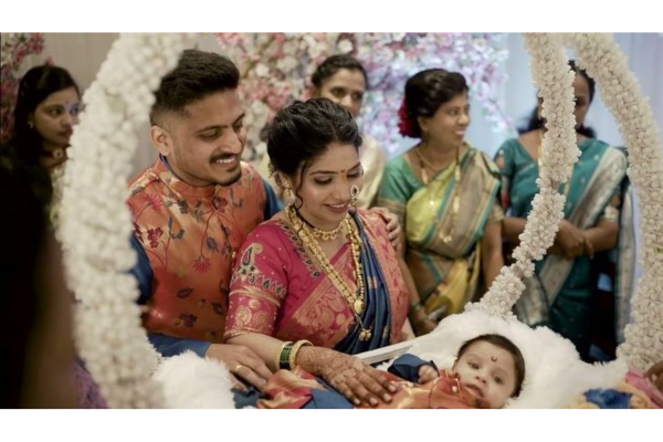 Special moment with baby at naming cermony Aakshara Event -Pune 